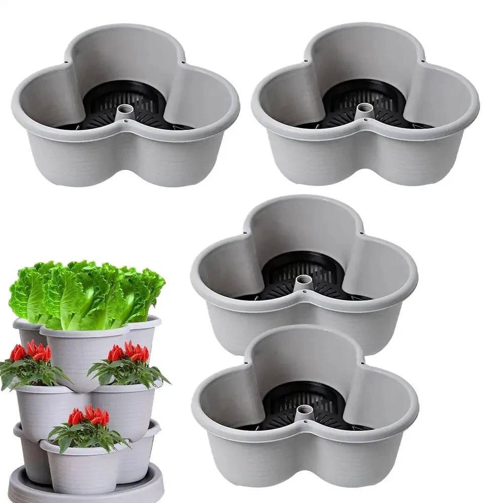 Nueva Torre Vertical, Maceta Apilable De Plástico Con Ruedas Móviles, Maceta De Flores Multicapa, Torre Para Maceta De Fresas, Hogar Y Jardín