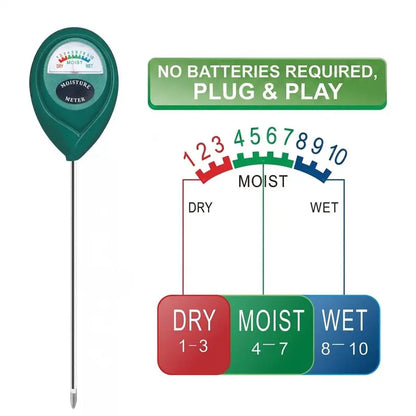 6.7 Inch Probe Soil Moisture Meter - Accurate & Fast Reading Rootzone Moisture Tester, Portable No-Battery Garden Tool, Vegetable Garden Soil Tester Great for Potted Plants